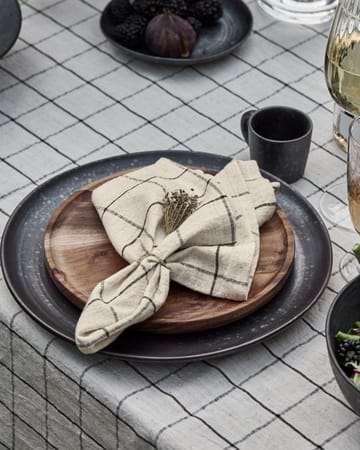 Tovagliolo di stoffa Join 40x40 cm confezione da 4 - Nero-off white - House Doctor