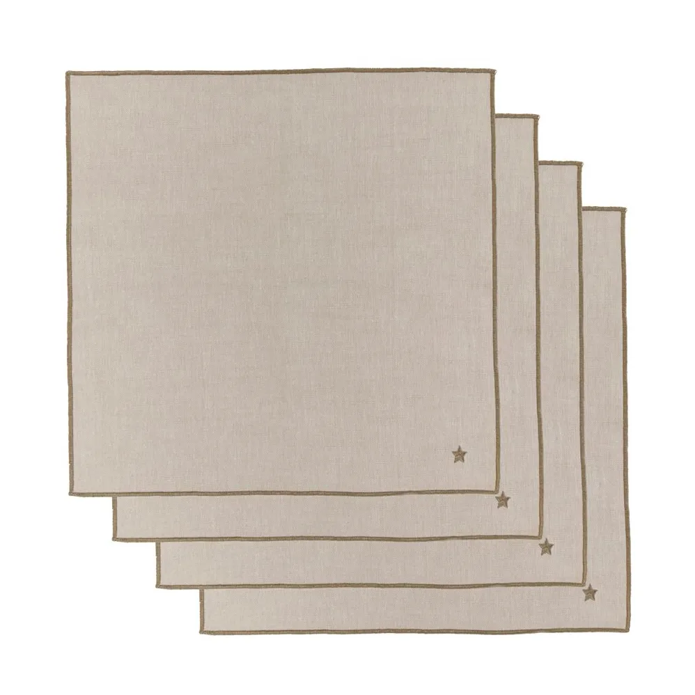 Tovagliolo Twinkle 40x40 cm, confezione da 4, Grigio talpa House Doctor