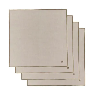 Tovagliolo Twinkle 40x40 cm, confezione da 4 - Grigio talpa - House Doctor