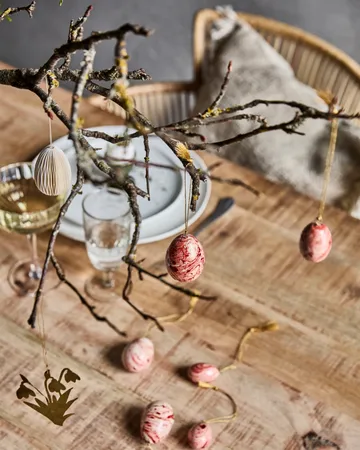 Uova di Pasqua Marble, set da 6 pezzi - Burned red - House Doctor