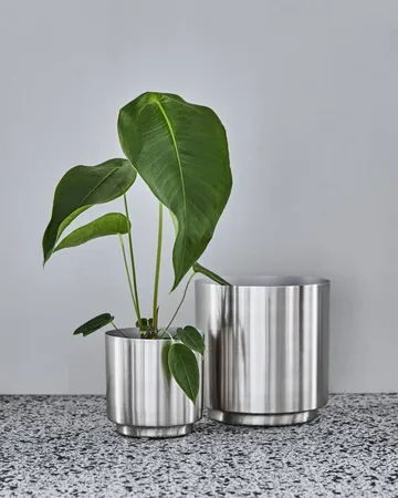 Vaso Bailey, set di 2 pezzi - Finitura silver - House Doctor