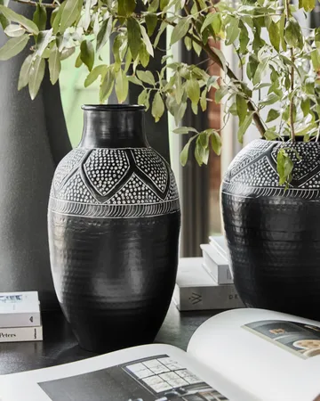 Vaso Bloss 38 cm - Nero - House Doctor