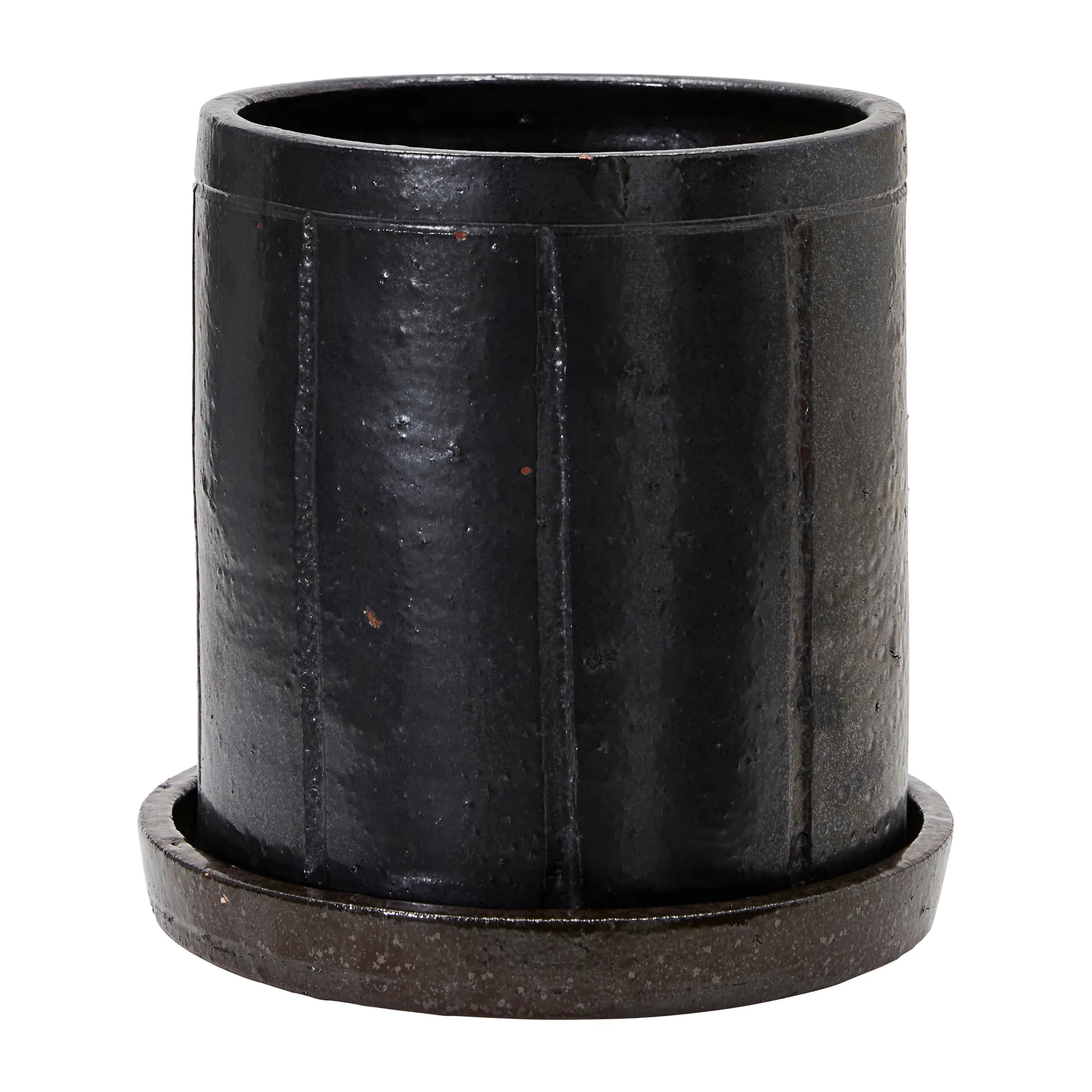 Vaso con sottovaso Julian Ø 22 cm, Marrone House Doctor