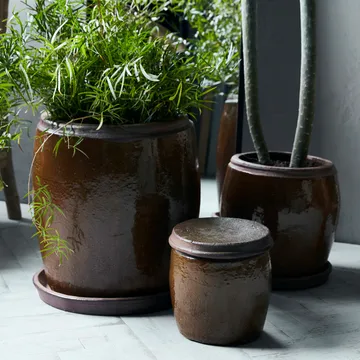 Vaso da fiori Khapt Ø 22 cm - marrone - House Doctor