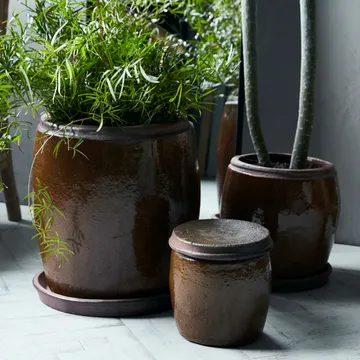 Vaso da fiori Khapt Ø 39 cm - marrone - House Doctor