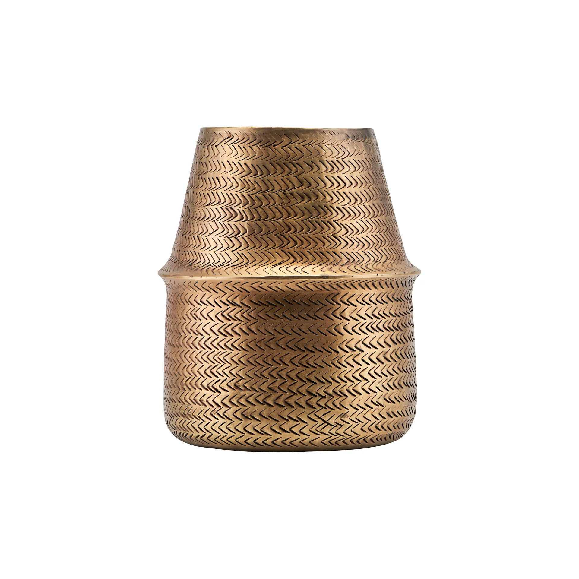 Vaso da fiori Rattan, ottone House Doctor