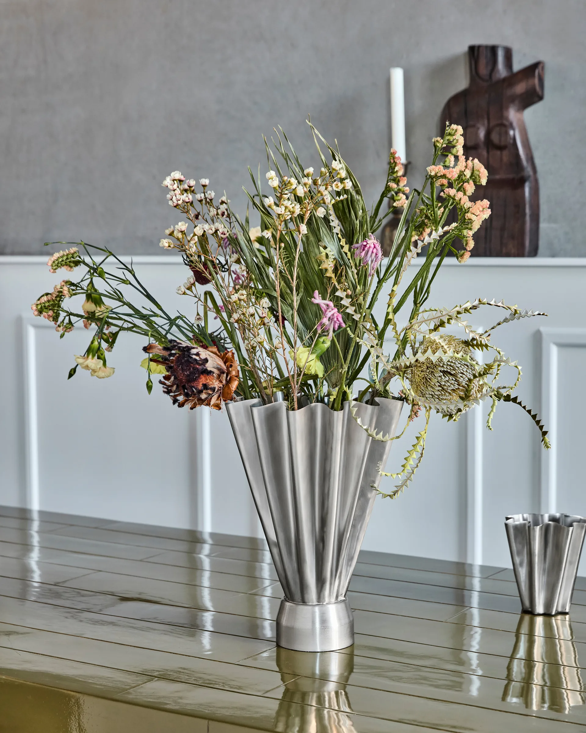 Vaso Flood Ø23 cm, Argento spazzolato House Doctor