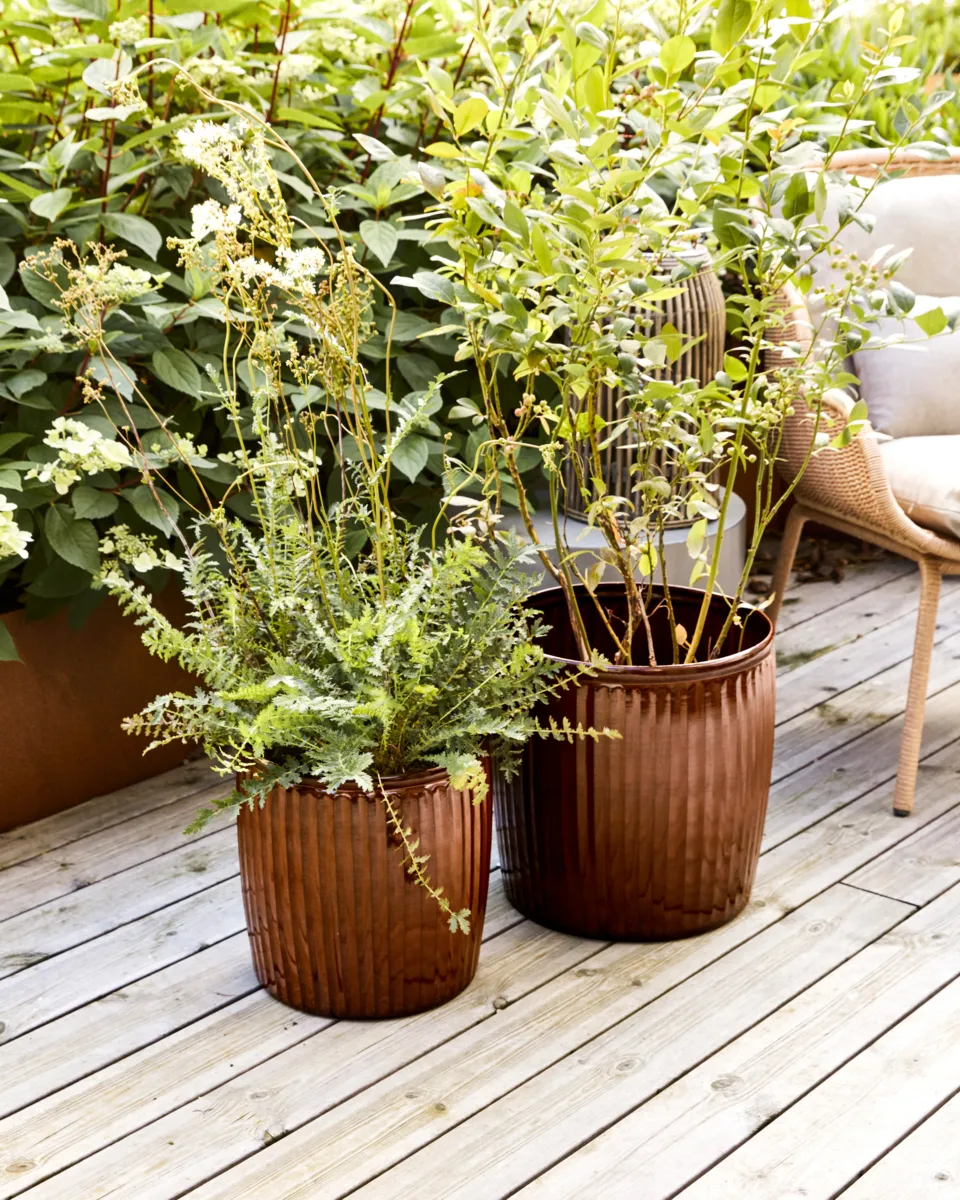 Vaso Groove 2 pezzi small, Marrone House Doctor