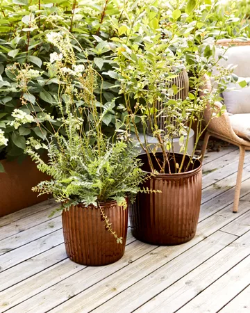 Vaso Groove 2 pezzi small - Marrone - House Doctor