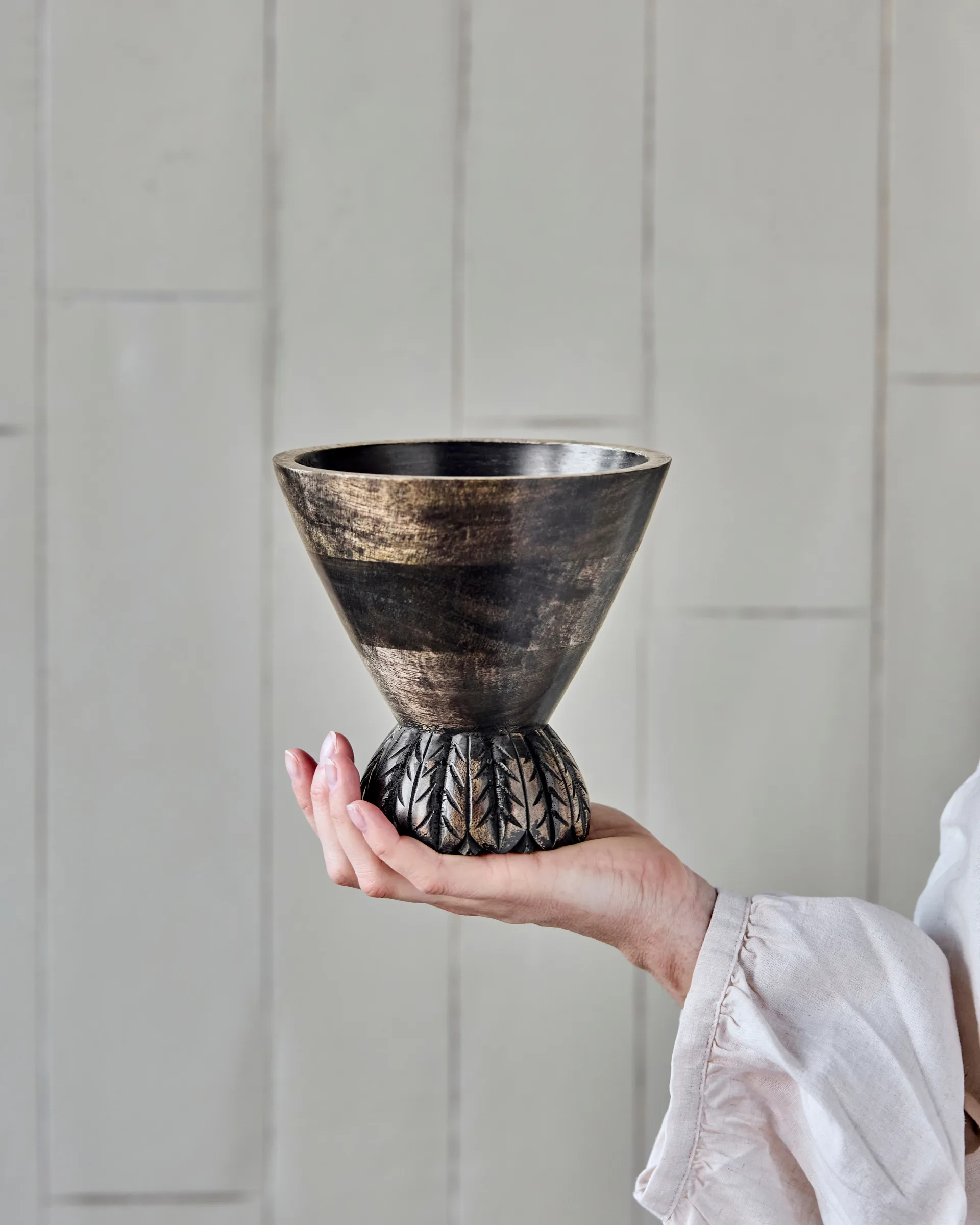 Vaso per fiori Sani Ø15 cm, Nero House Doctor