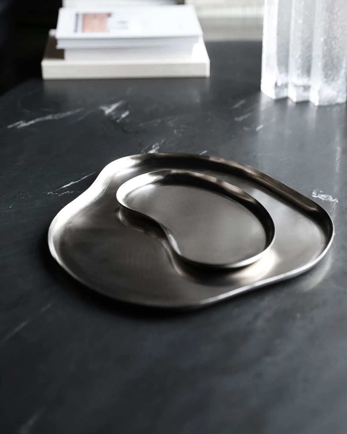 Vassoio Osea 15x28 cm, Finitura silver House Doctor
