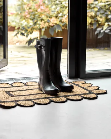 Zerbino Denta - Nero-naturale, 60x90 cm - House Doctor