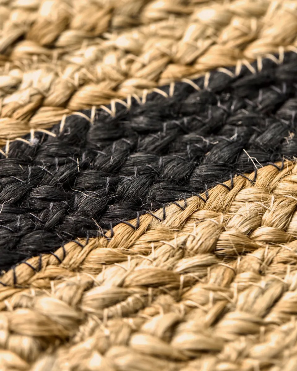 Zerbino Denta, Nero-naturale, 60x90 cm House Doctor