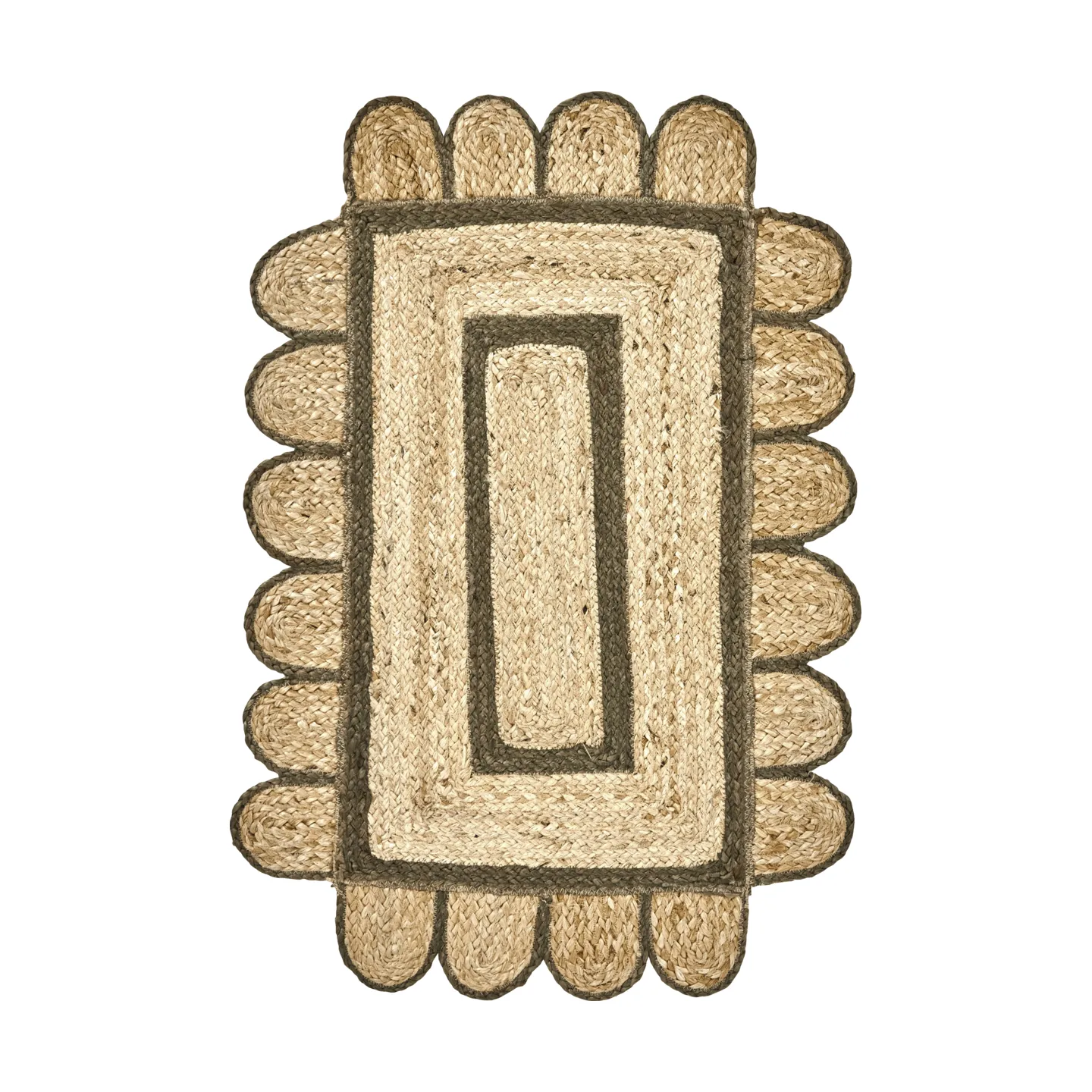 Zerbino Denta, Verde-naturale, 60x90 cm House Doctor