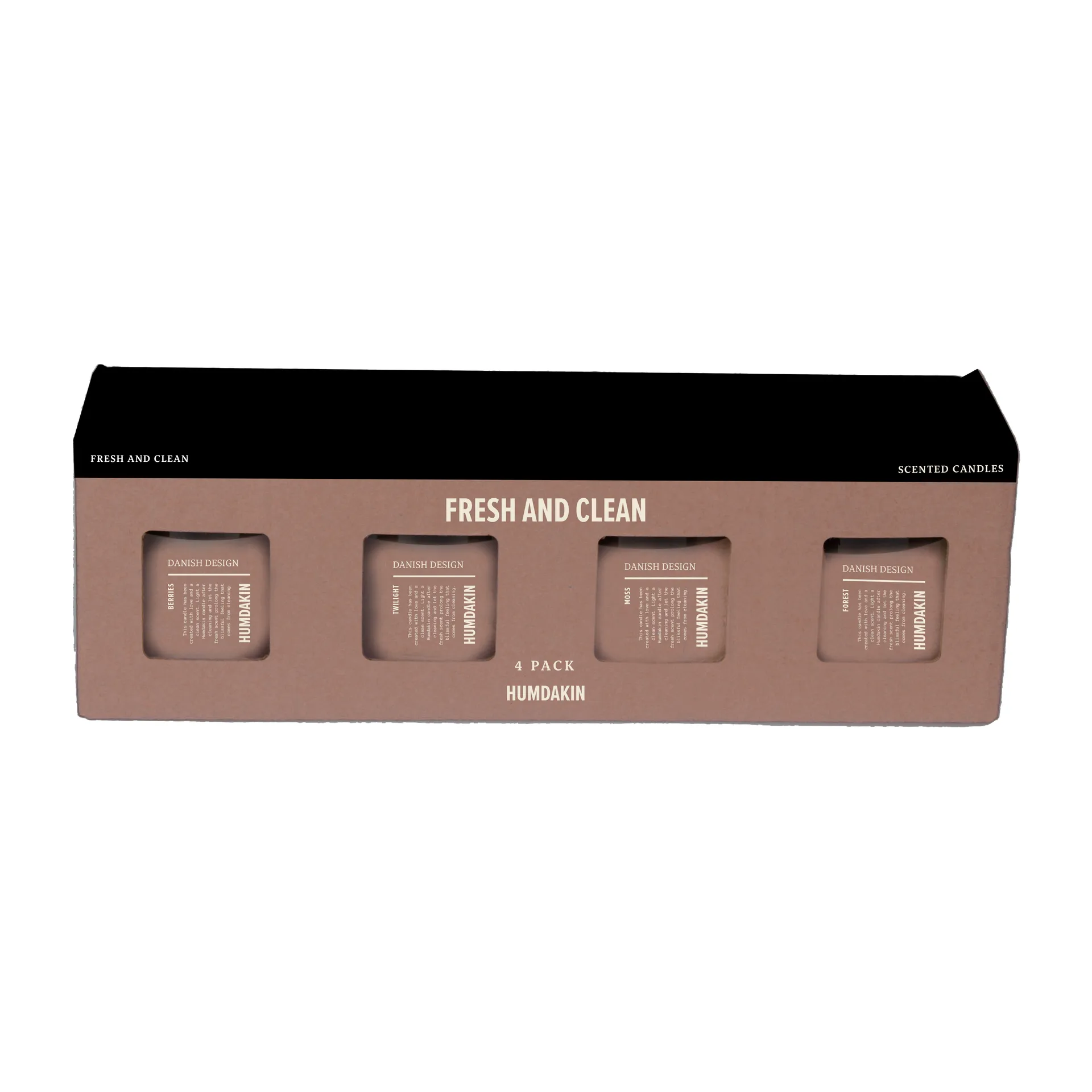 Candele profumate Humdakin, confezione da 4, Rosa - Fresco e pulito Humdakin