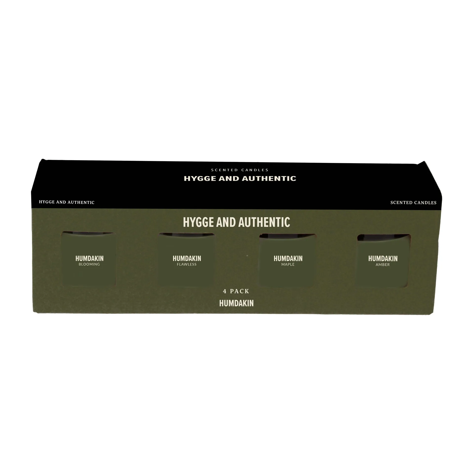 Candele profumate Humdakin, confezione da 4, Verde - Hygge ed autentico Humdakin