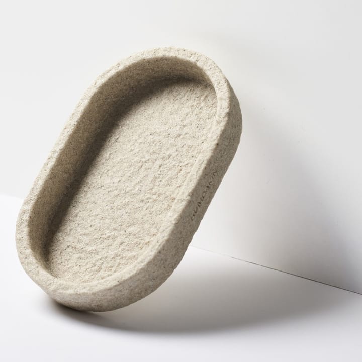 Vassoio ovale Humdakin Sandstone, 15x25 cm, Colore naturale Humdakin