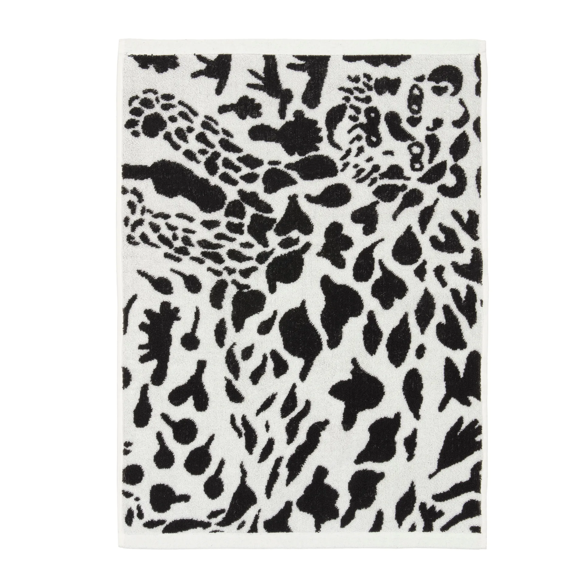 Asciugamano Oiva Toikka Cheetah 50x70 cm, Nero-bianco Iittala