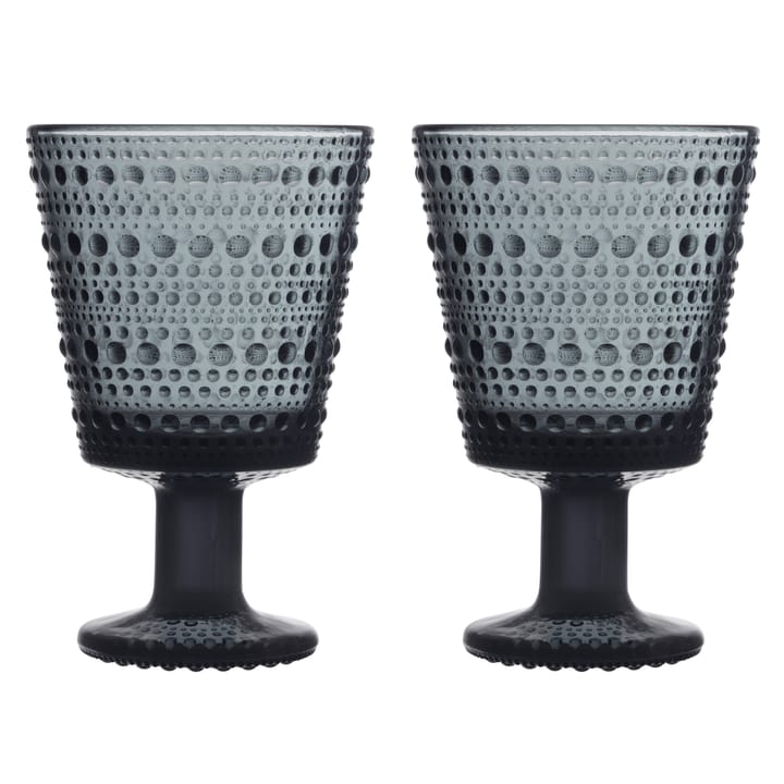 Bicchiere con stelo Kastehelmi 26 cl confezione da 2  - grigio scuro - Iittala