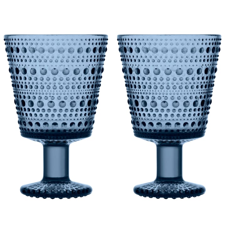 Bicchiere con stelo Kastehelmi 26 cl confezione da 2 - rain (blu) - Iittala
