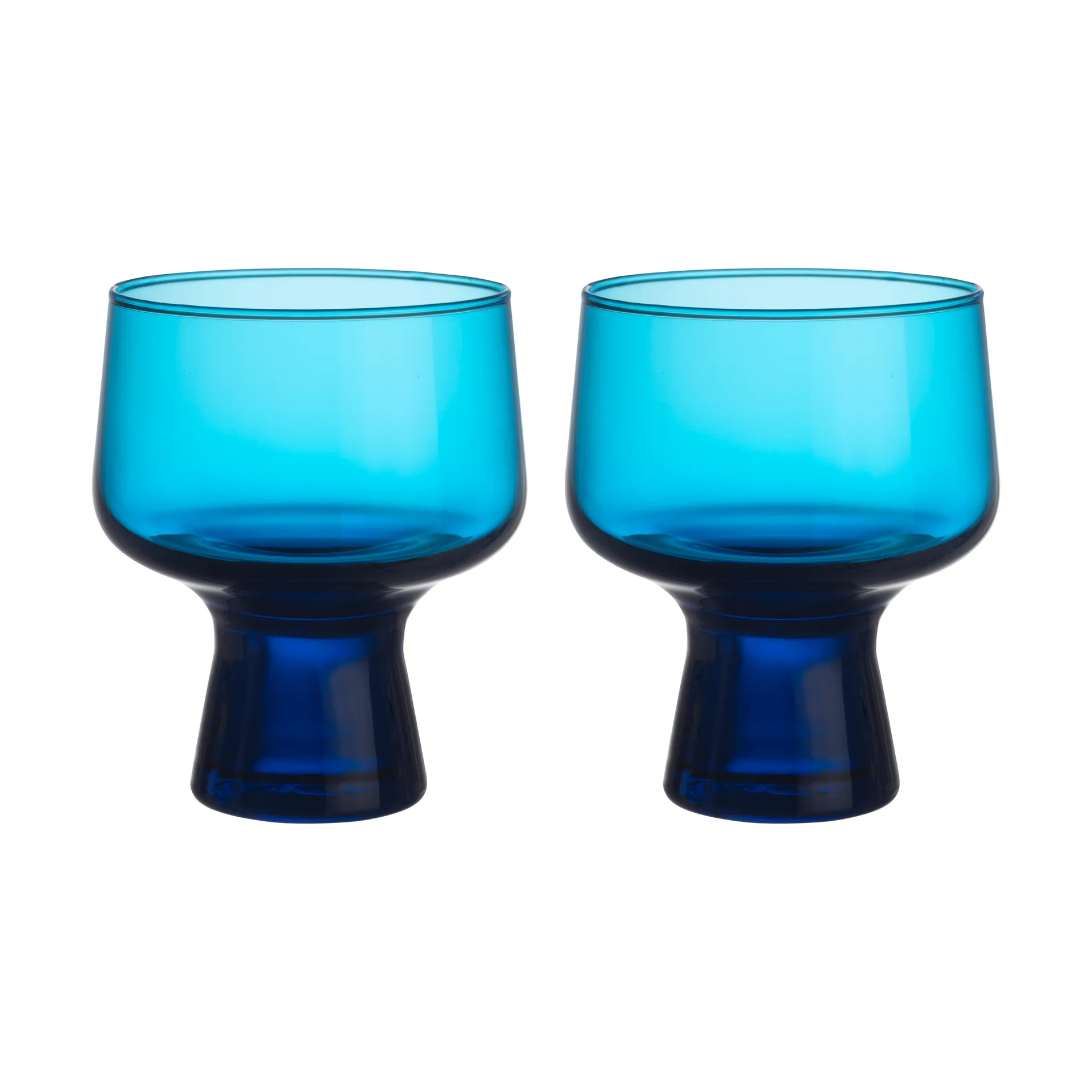 Bicchiere con stelo Solare 29 cl confezione da 2, Blu elettrico Iittala