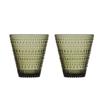 Bicchiere Kastehelmi 30 cl confezione da 2 - verde muschio - Iittala