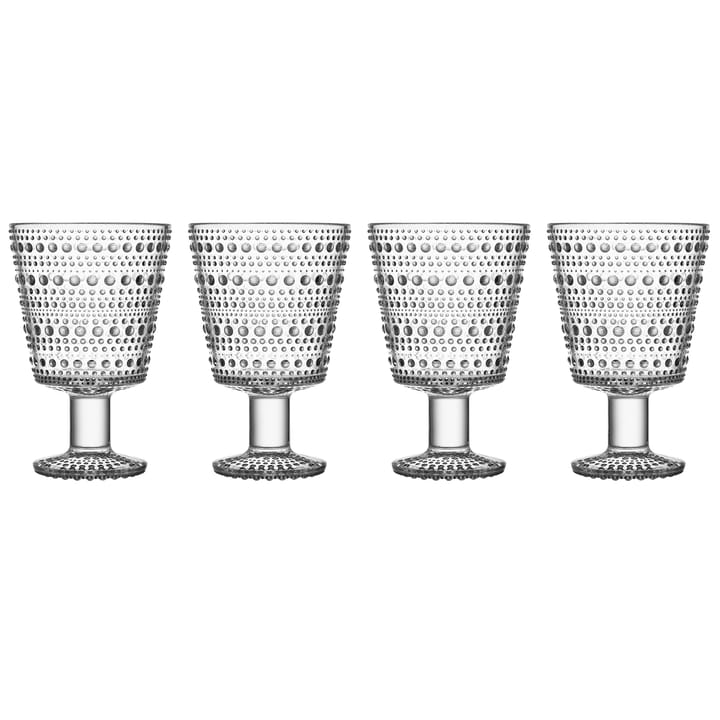 Bicchiere su base Kastehelmi 26 cl confezione da 4 - trasparente - Iittala