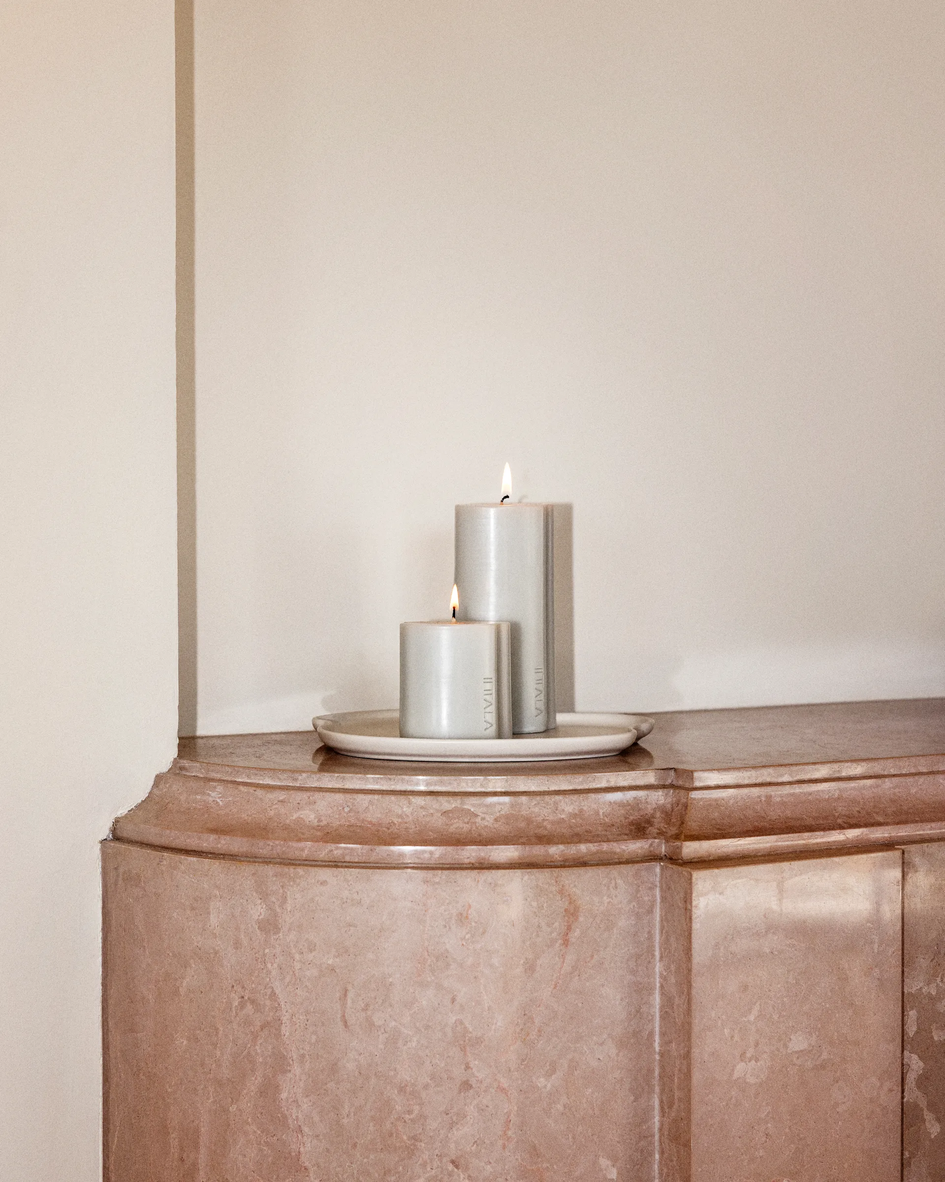 Candela blocco Aalto , Sabbia, 8 cm Iittala