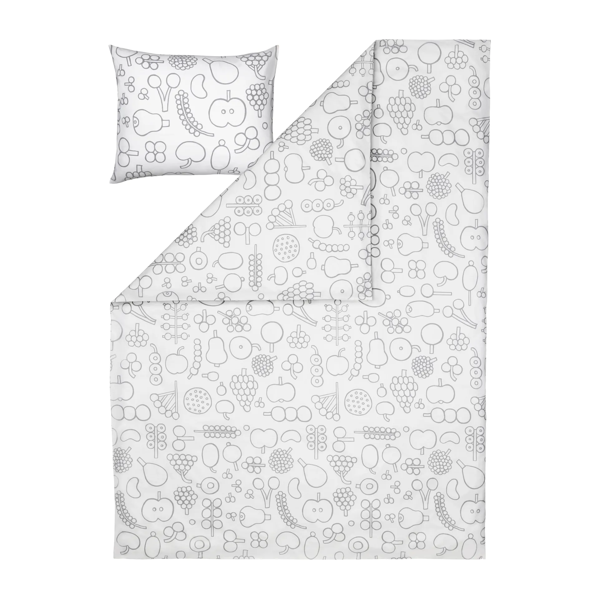 Completo letto Oiva Toikka Frutta 150x210 cm, Grigio Iittala