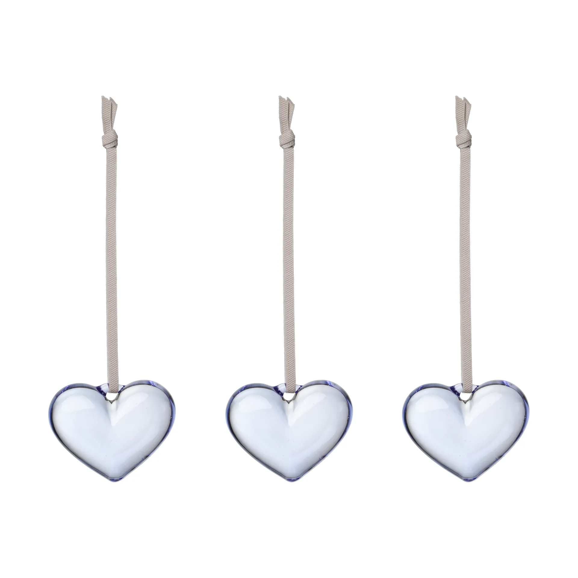 Cuore in vetro Iittala, Blu chiaro, 5 cm, confezione da 3 Iittala