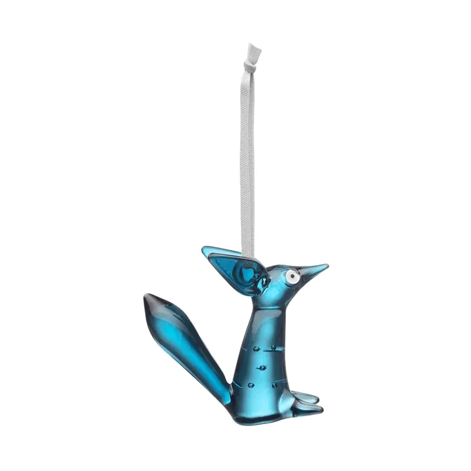 Decorazione in vetro Vulpes 8 cm, Blu acciaio Iittala