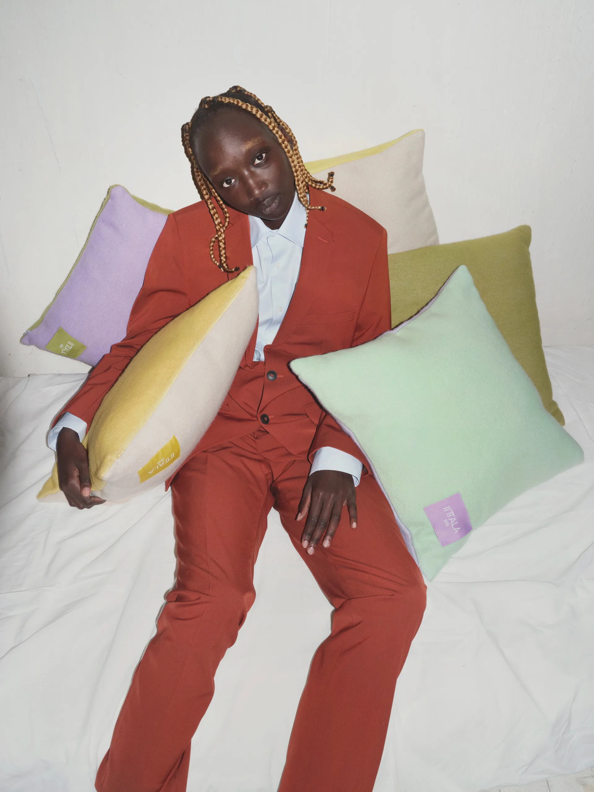 Fodera per cuscino Play 48x48 cm, Beige-giallo Iittala