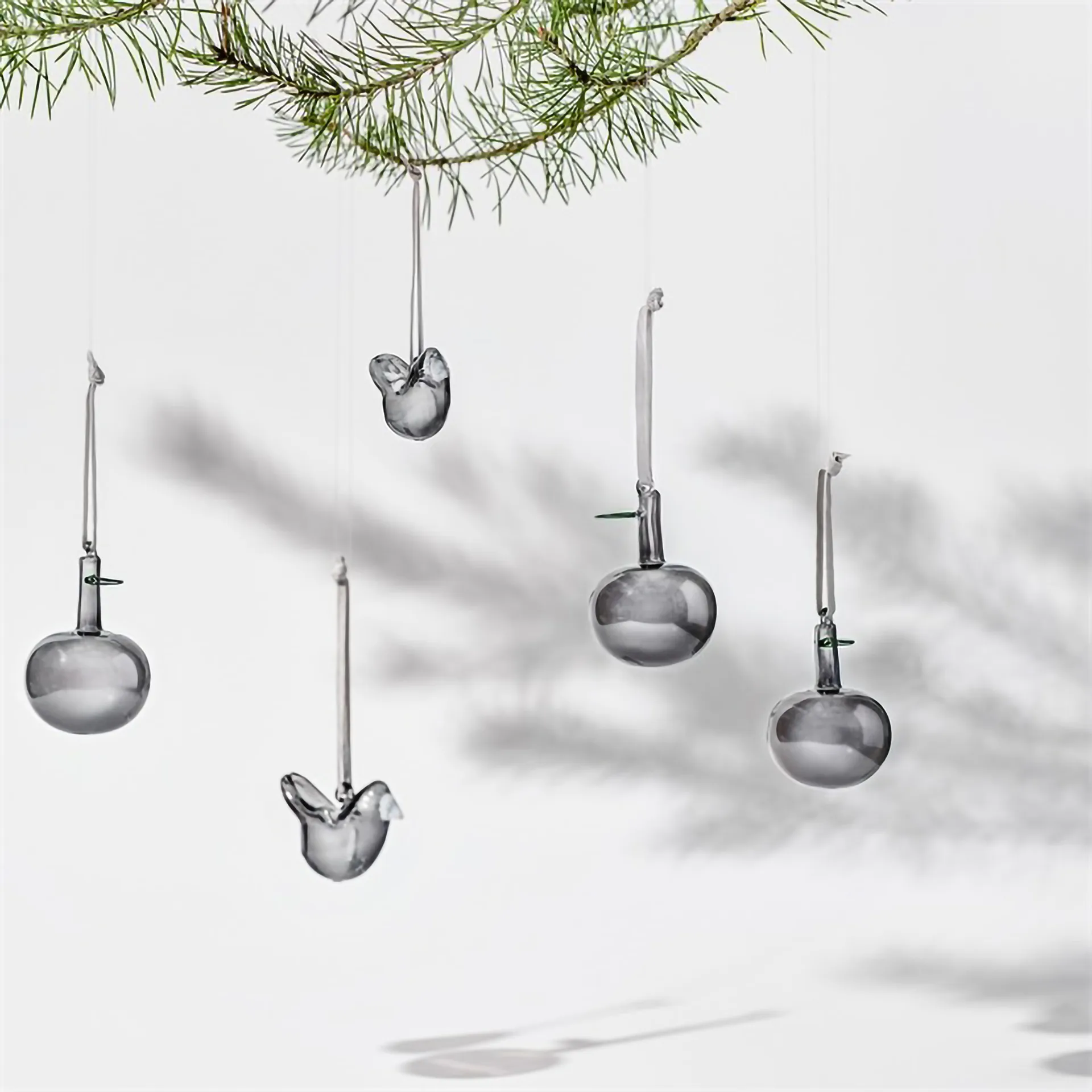 Mela di vetro Iittala Ø6 cm confezione da 3, Grigio Iittala