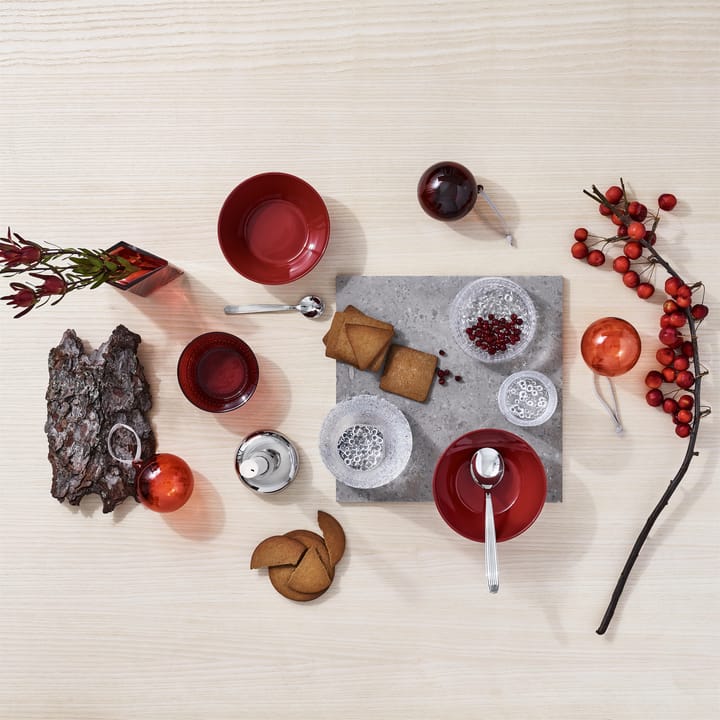 Pallina di Natale Iittala in vetro 80 mm, 5 pezzi, Rosso Iittala