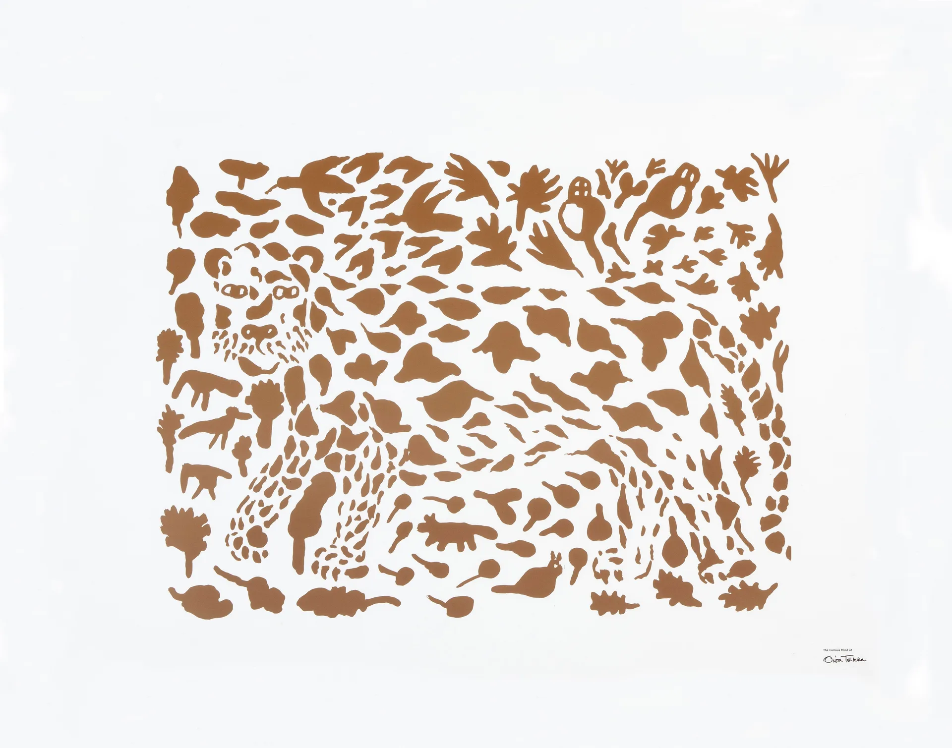 Poster Oiva Toikka Cheetah marrone, 50x70 cm Iittala