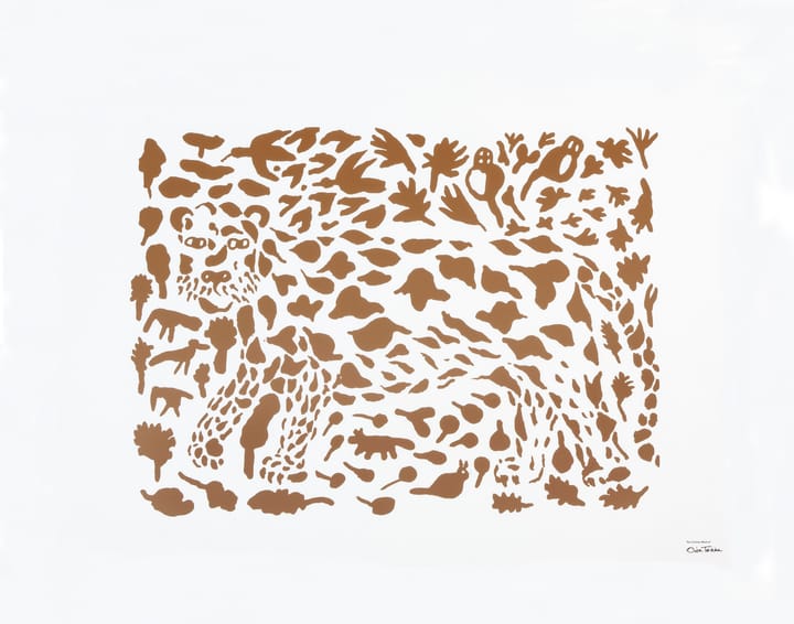 Poster Oiva Toikka Cheetah marrone - 50x70 cm - Iittala