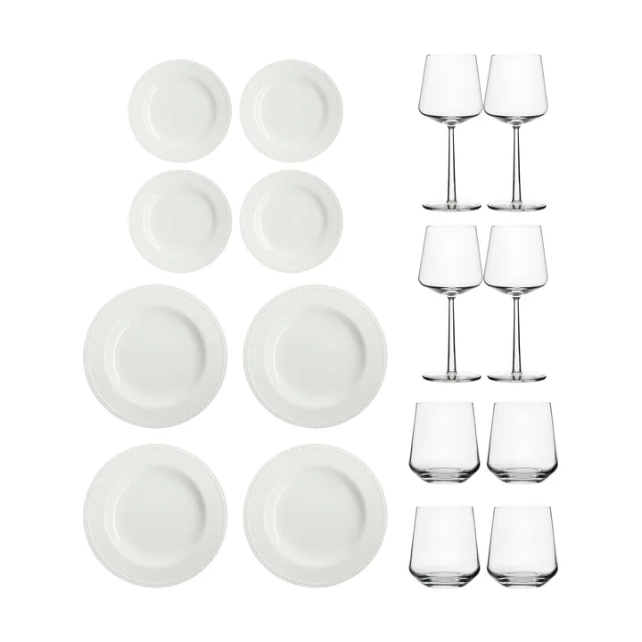 Set iniziale cena Essence & Dots 32 pezzi - Bianco crema - Iittala