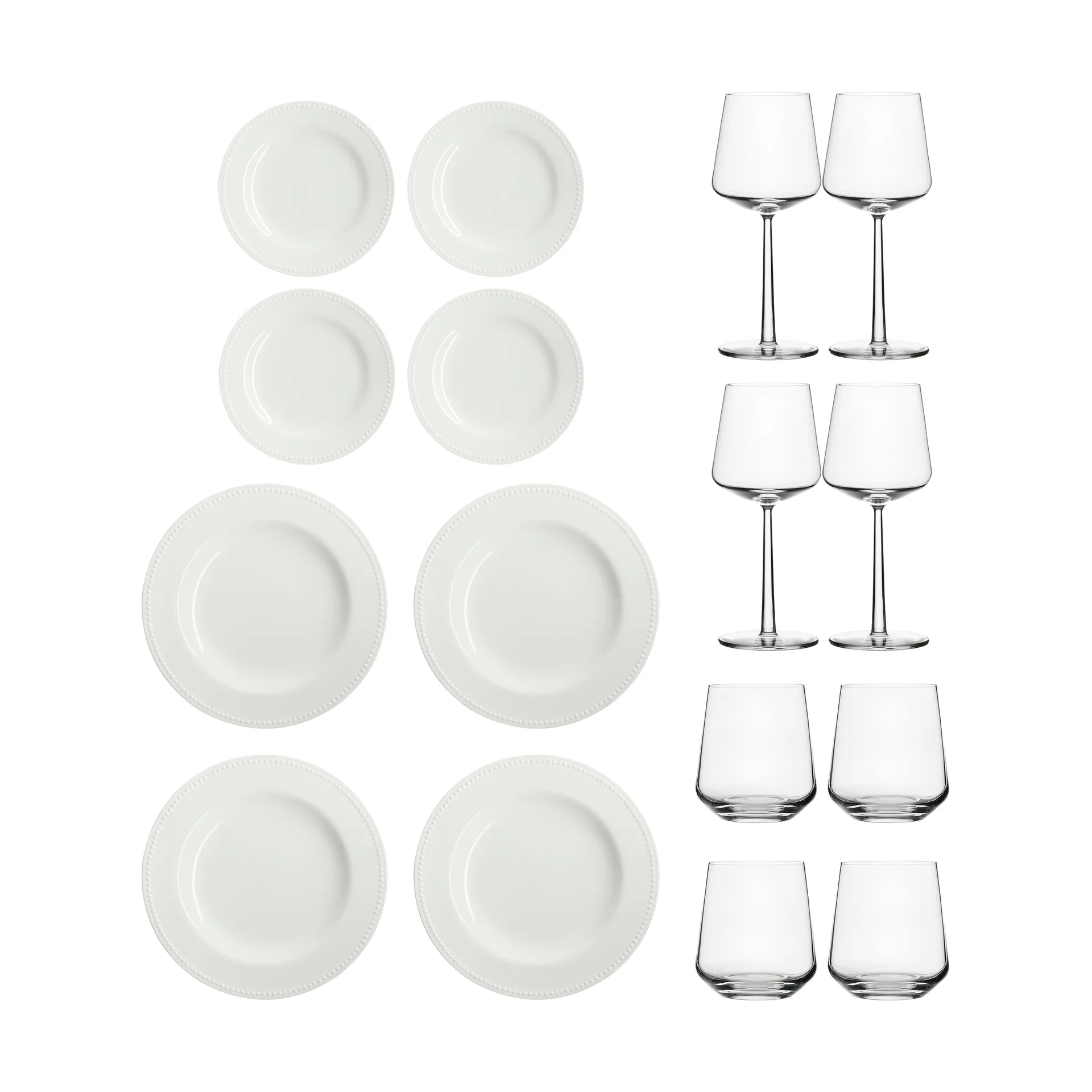 Set iniziale cena Essence & Dots 32 pezzi - Bianco crema Iittala