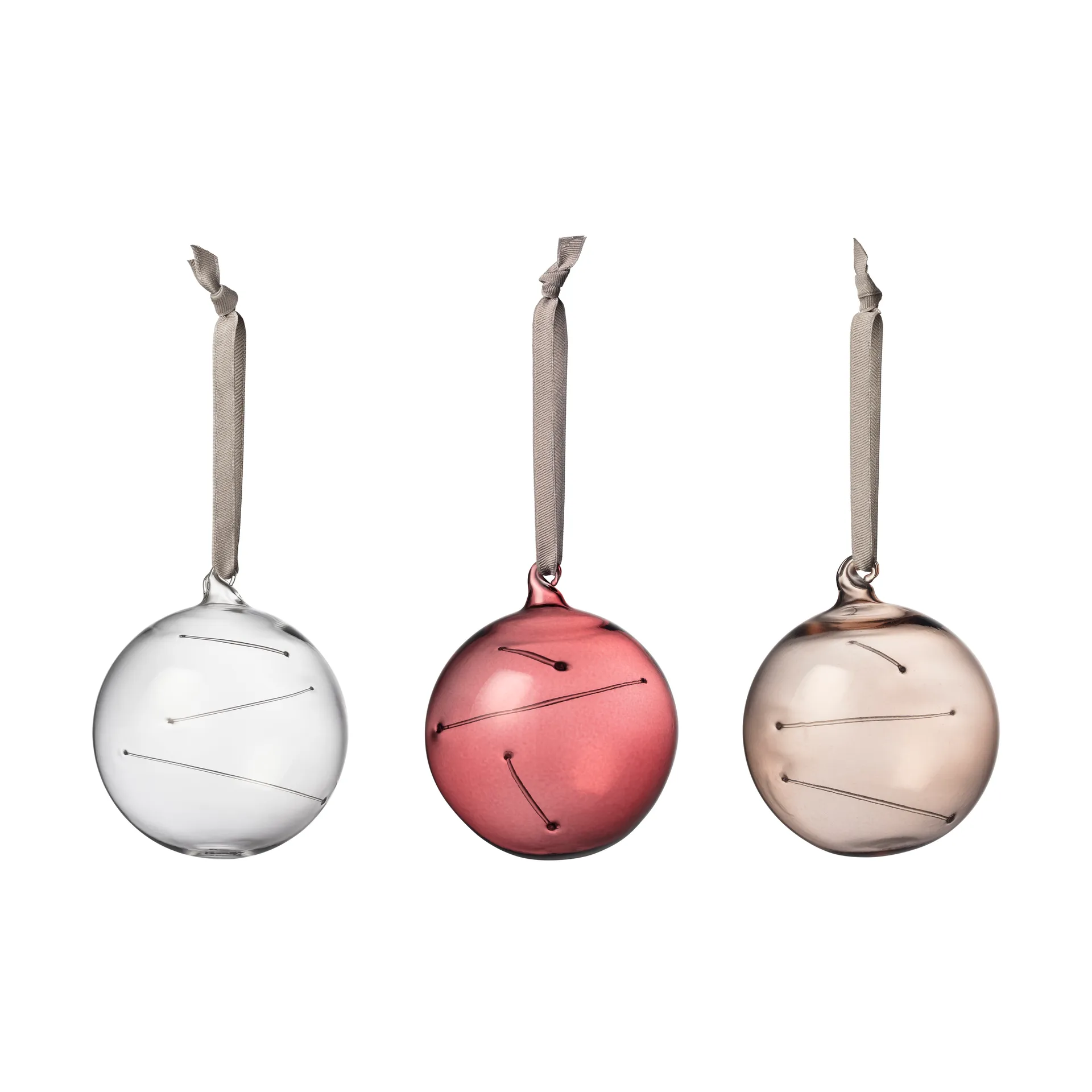 Sfera solare Ø8 cm confezione da 3 pezzi, Top lino lilla chiaro Iittala