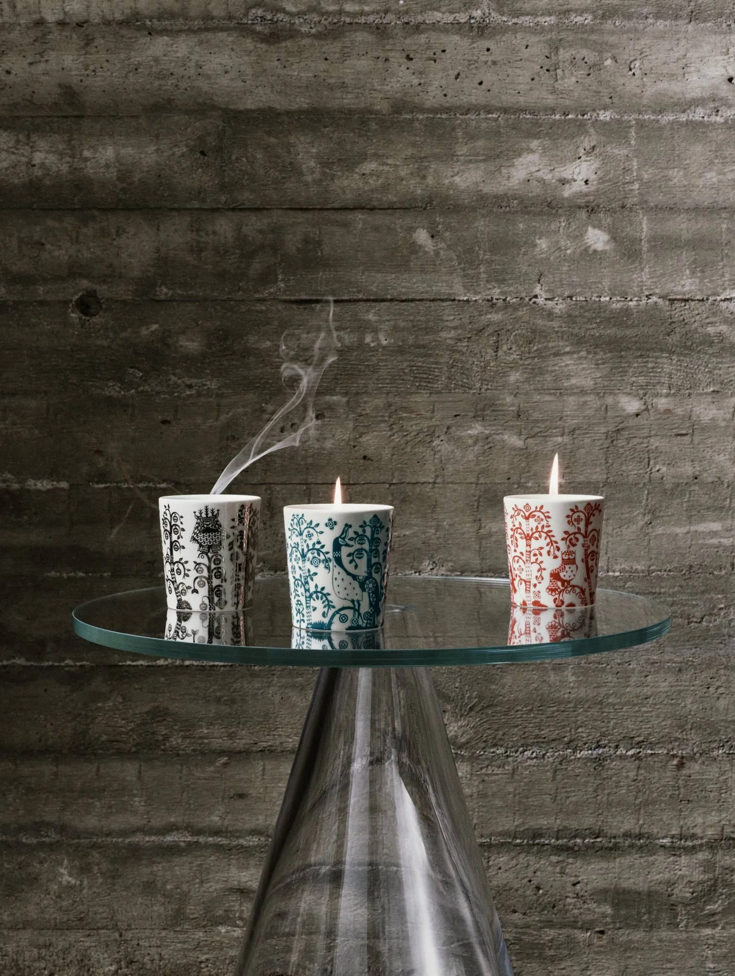 Taika candela, Rosso granato, 9 cm Iittala