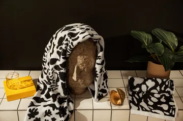 Telo da bagno Oiva Toikka Cheetah 70x140 cm - Nero-bianco - Iittala