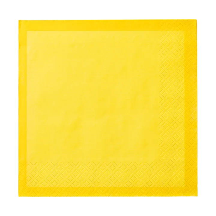 Tovagliolo di carta Iittala - Giallo fuoco, 33x33 cm, confezione da 20 pezzi - Iittala