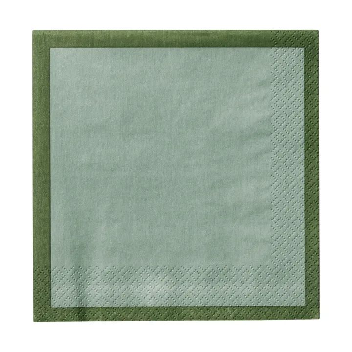 Tovagliolo di carta Iittala - Verde foresta-menta, 33 cm, confezione da 20 - Iittala