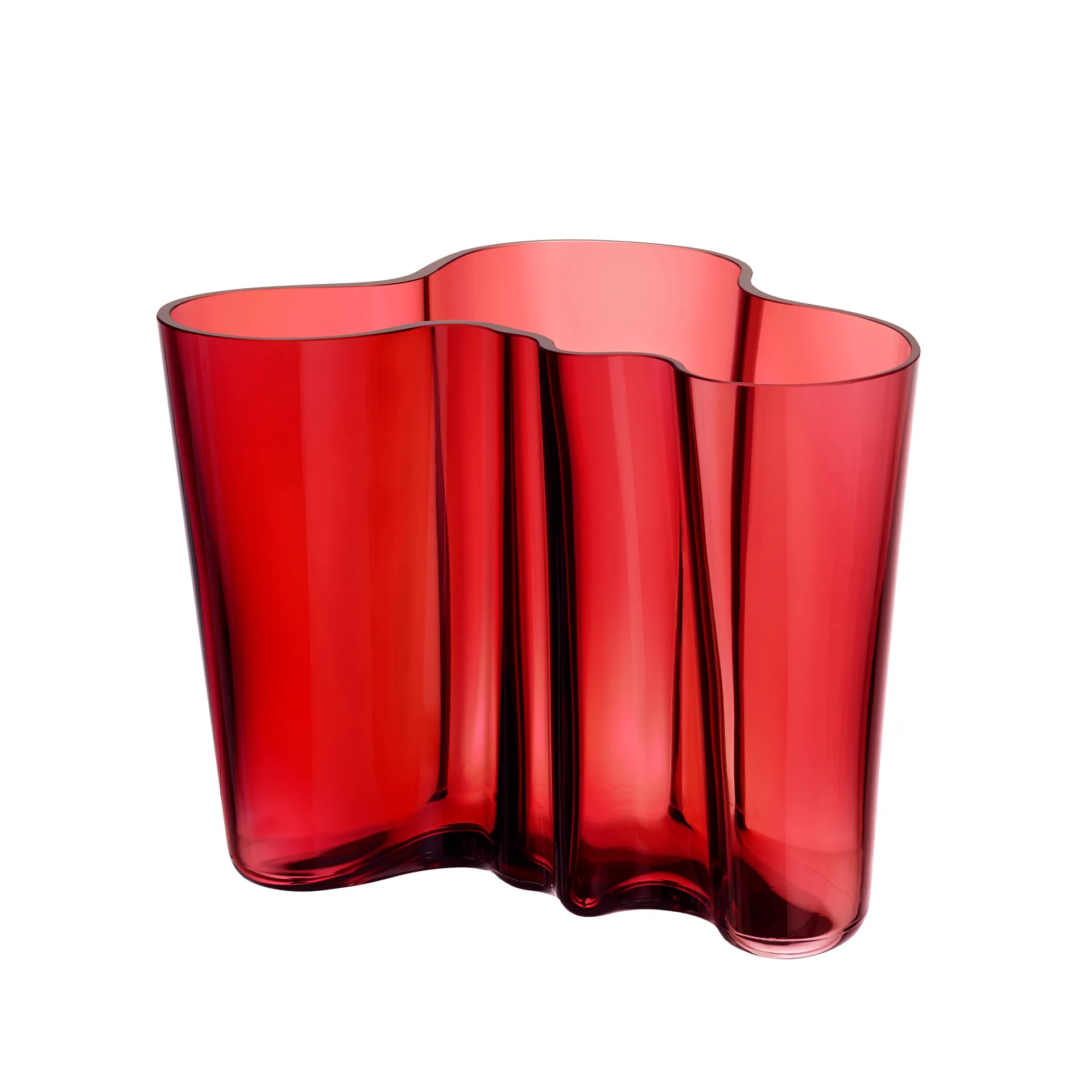 Vaso Aalto cranberry, 160 mm Iittala