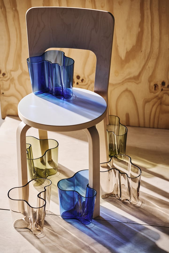 Vaso Alvar Aalto blu oltremare, 160 mm Iittala