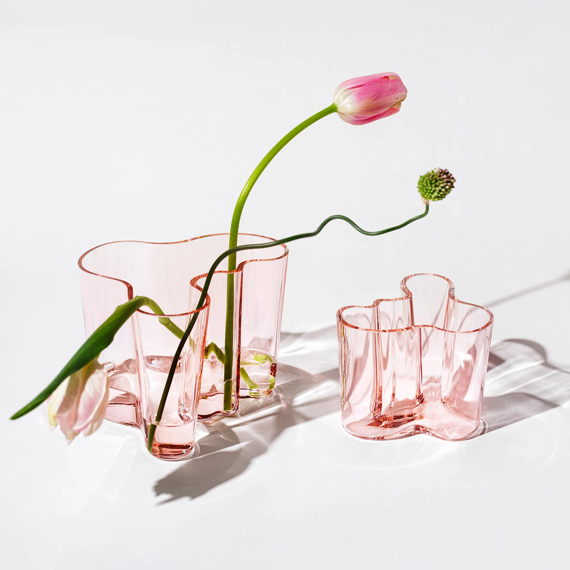 Vaso Alvar Aalto rosa salmone, 160 mm Iittala