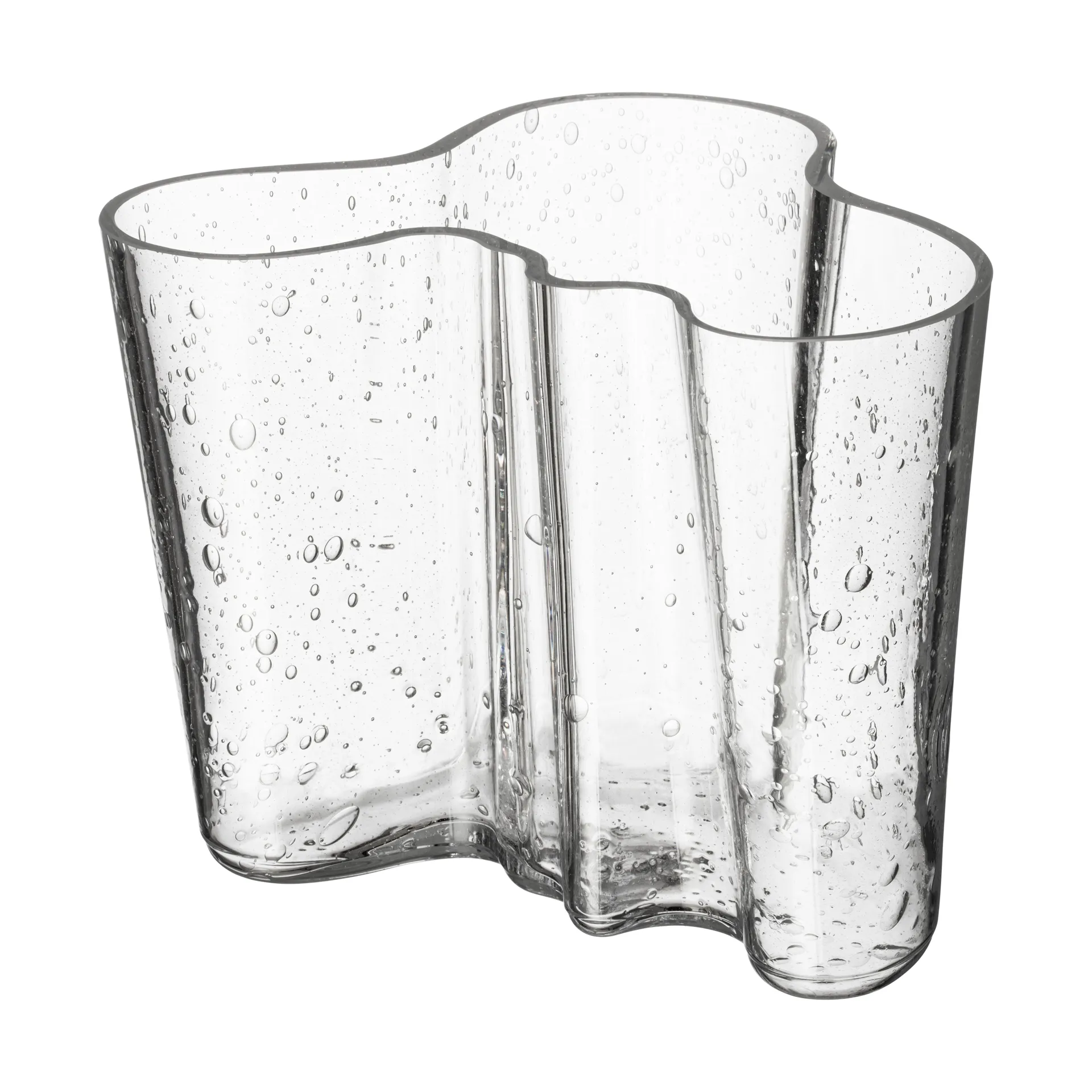 Vaso Iittala Alvar Aalto edizione anniversario 160 mm, Bicchiere a bolle trasparente Iittala