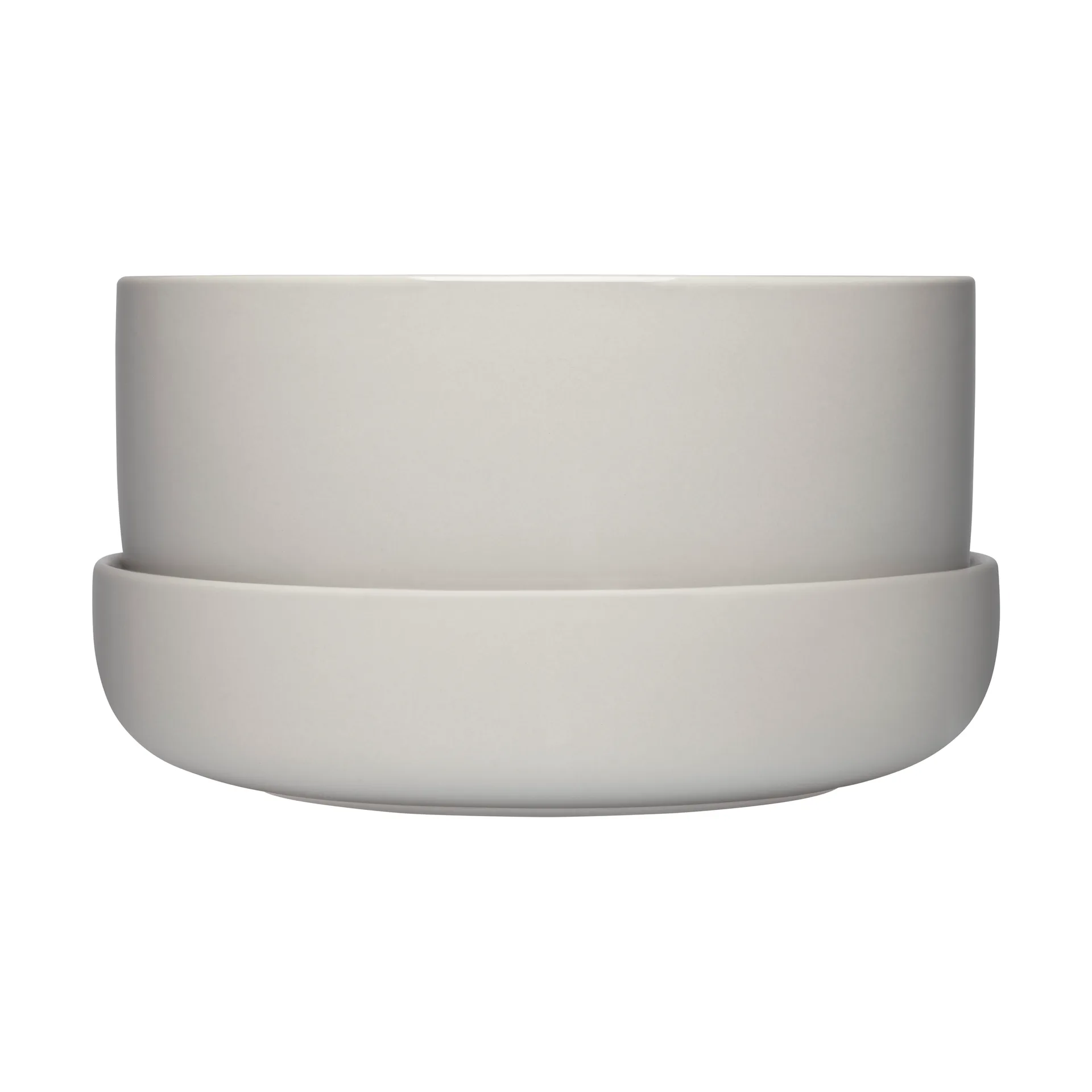 Vaso Nappula con piatto Ø24 cm h13 cm, Grigio chiaro Iittala