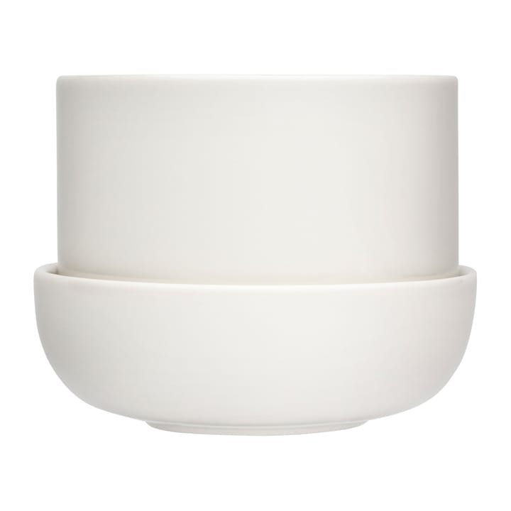 Vaso Nappula con sottovaso 130x170 mm - Bianco - Iittala