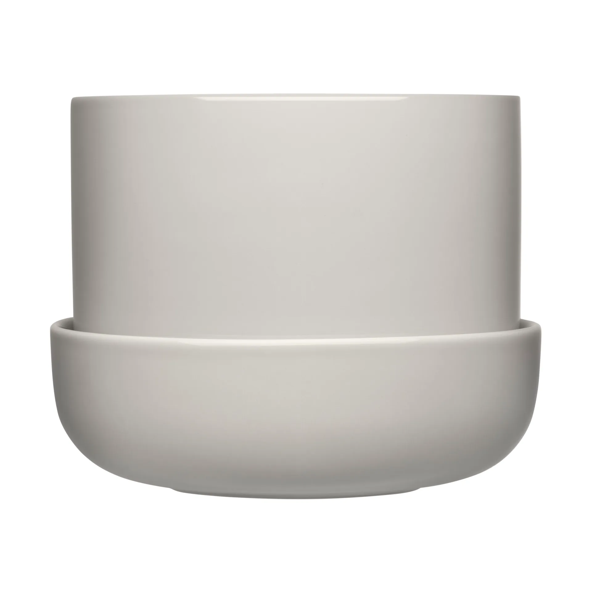 Vaso Nappula con sottovaso 130x170 mm, Grigio chiaro Iittala